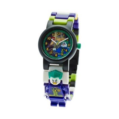 Kids LEGO DC Super Heroes The Joker minifigure link watch 9001239